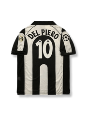 1997–98シーズン ユヴェントス ホームユニフォーム デル・ピエーロ 10番 クラシック白黒ストライプデザイン
