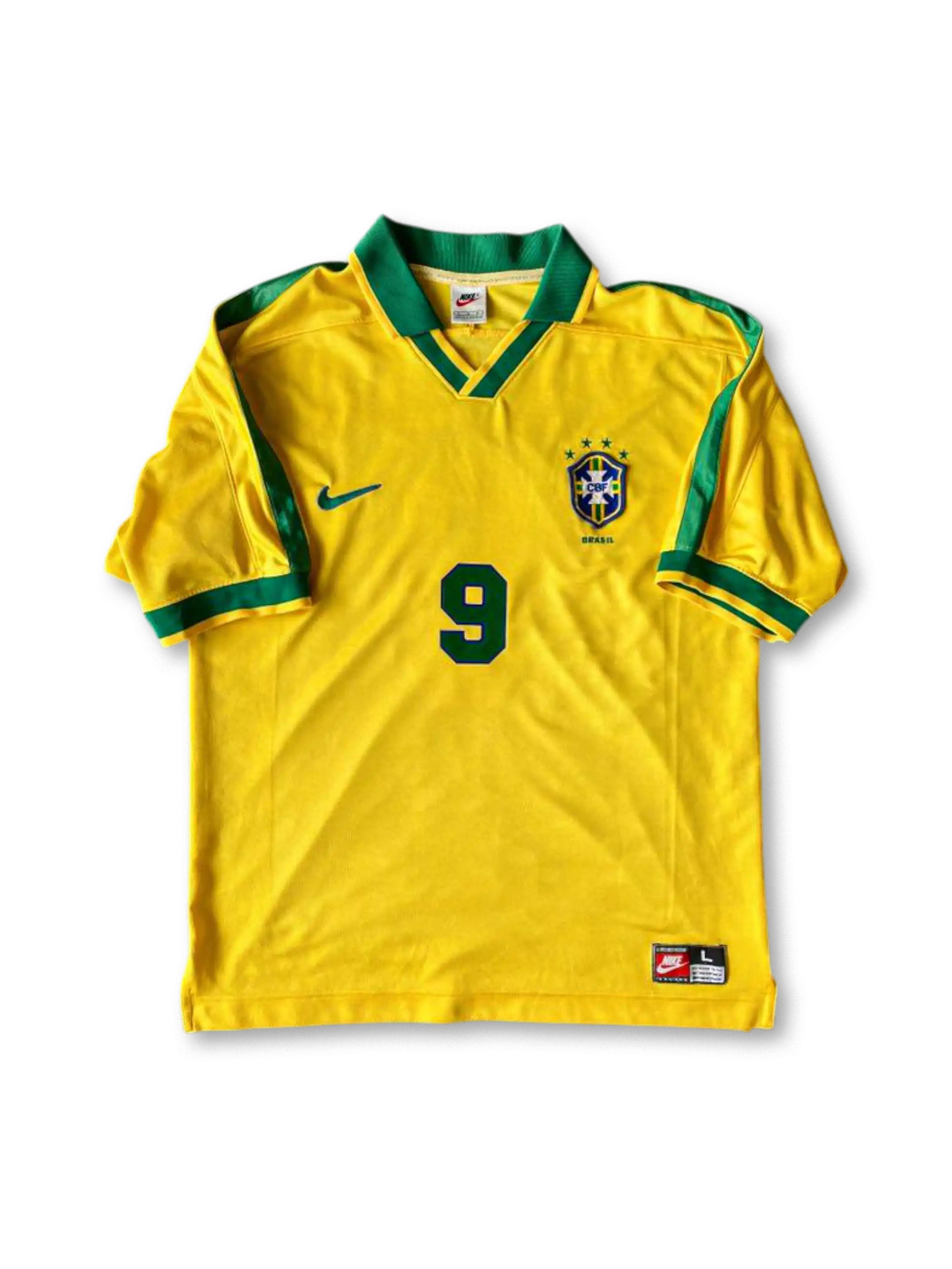 1997年ブラジル代表 ホーム ユニフォーム ロナウド9番 ビンテージサッカージャージ