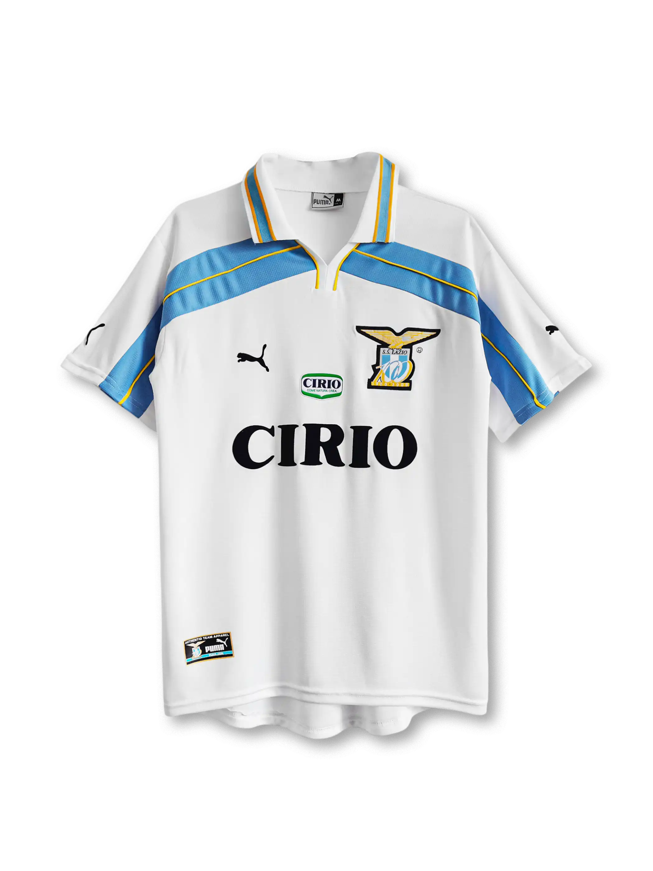 1998-00年 ラツィオ アウェイユニフォーム プーマ CIRIO 白ベース 青黄ライン