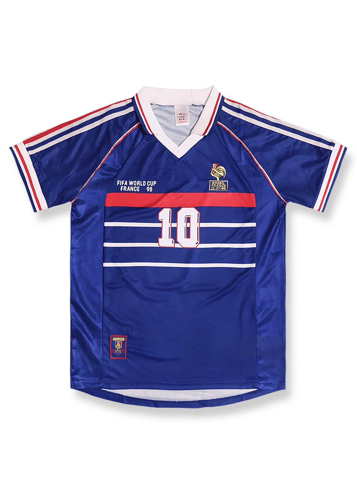 1998年ワールドカップフランス代表10番ジダンユニフォーム正面図