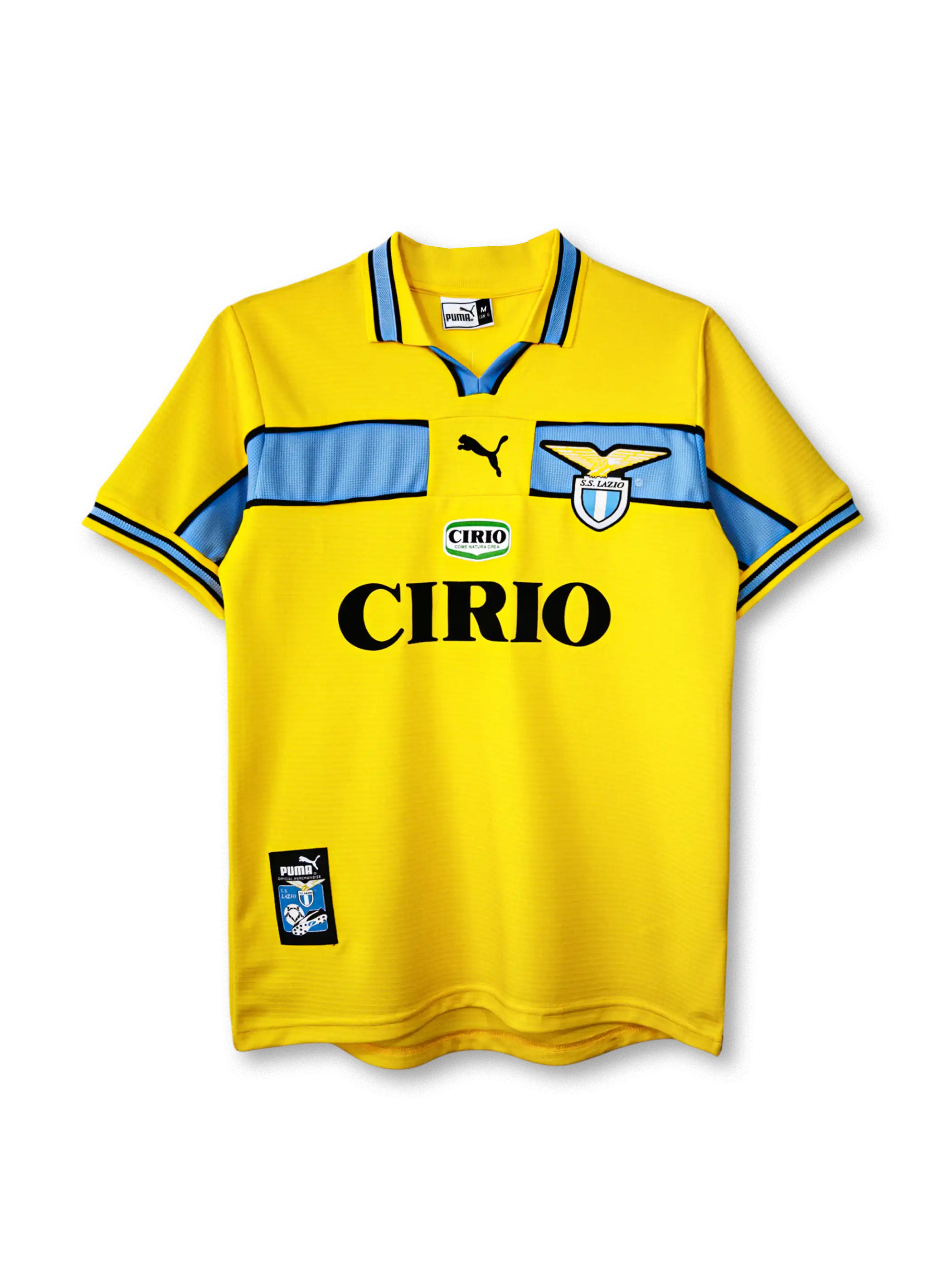 1998/99 ラツィオ アウェイ ユニフォーム プーマ製 イエロー×スカイブルー