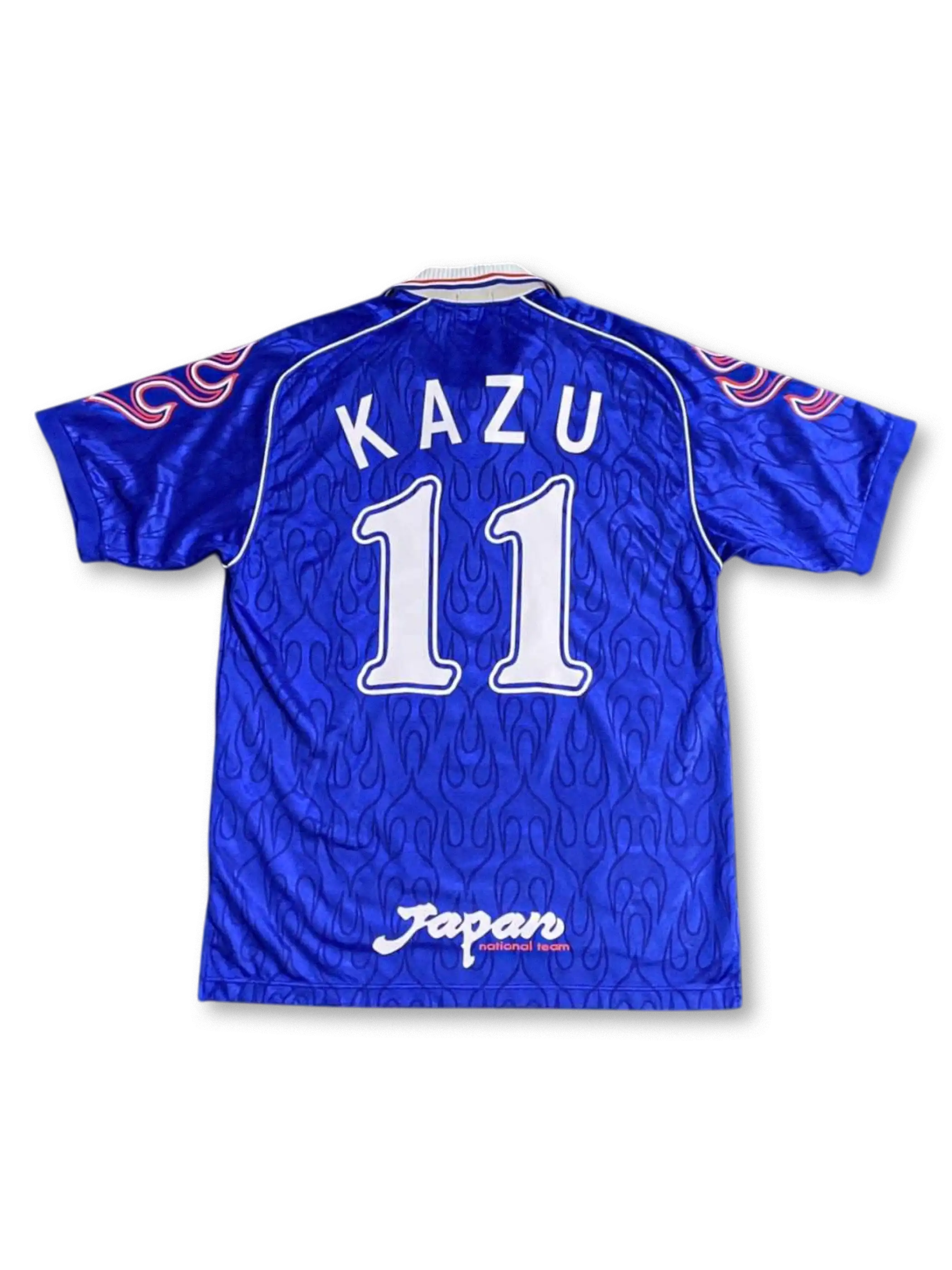 1998年 日本代表 フランスW杯 アウェイ 三浦知良 11番 炎ユニフォーム