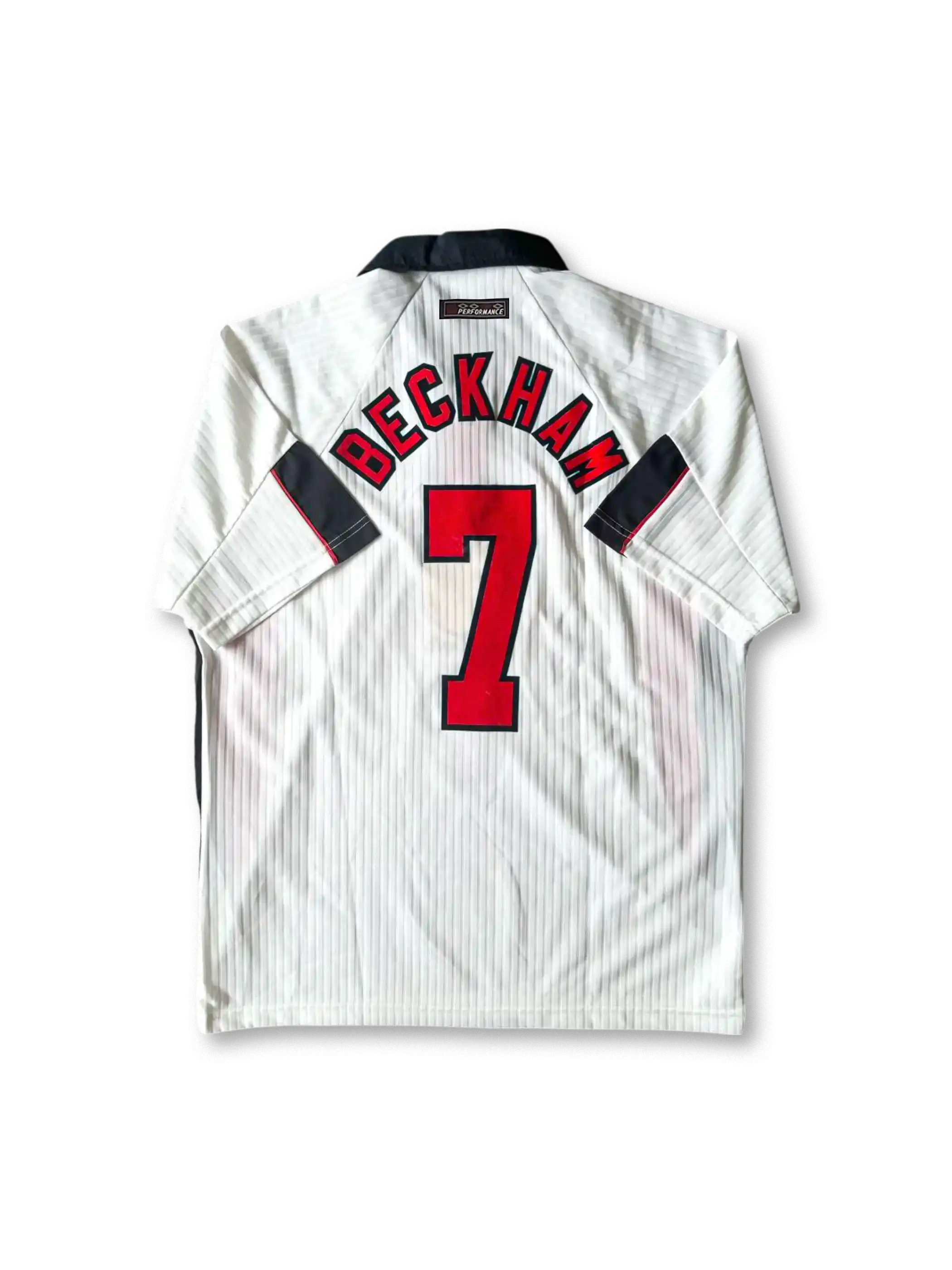 1998 England home jersey Beckham 7, vintage football shirt