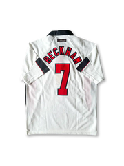 1998 England home jersey Beckham 7, vintage football shirt
