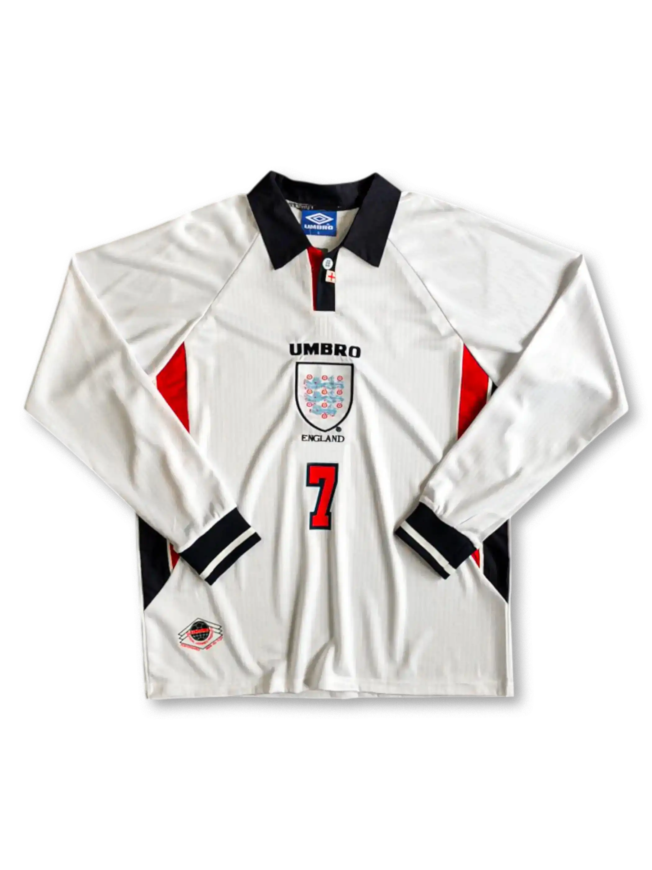 【正規品】イングランド代表 BECKHAM 7 シャツ 1998 1998-england-home-beckham-7-