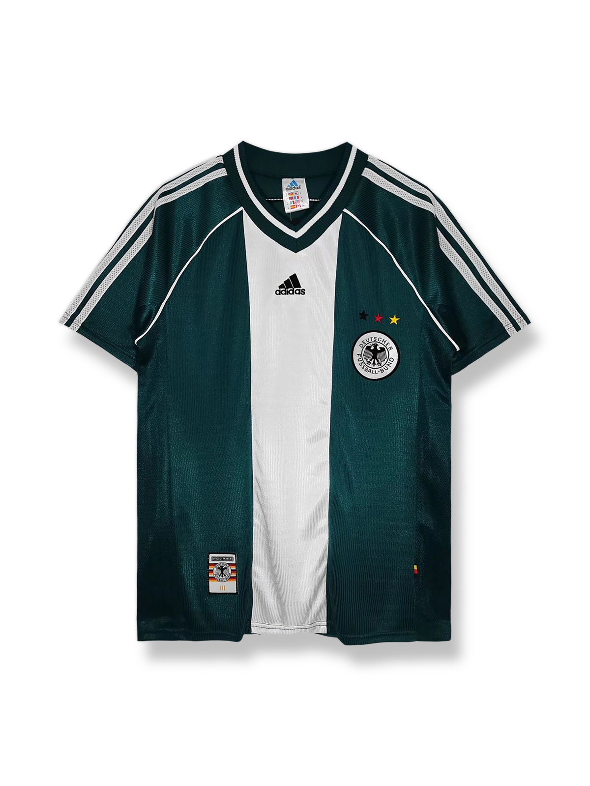 1998 ドイツ代表 アウェイ ユニフォーム 正面デザイン グリーン×ホワイト