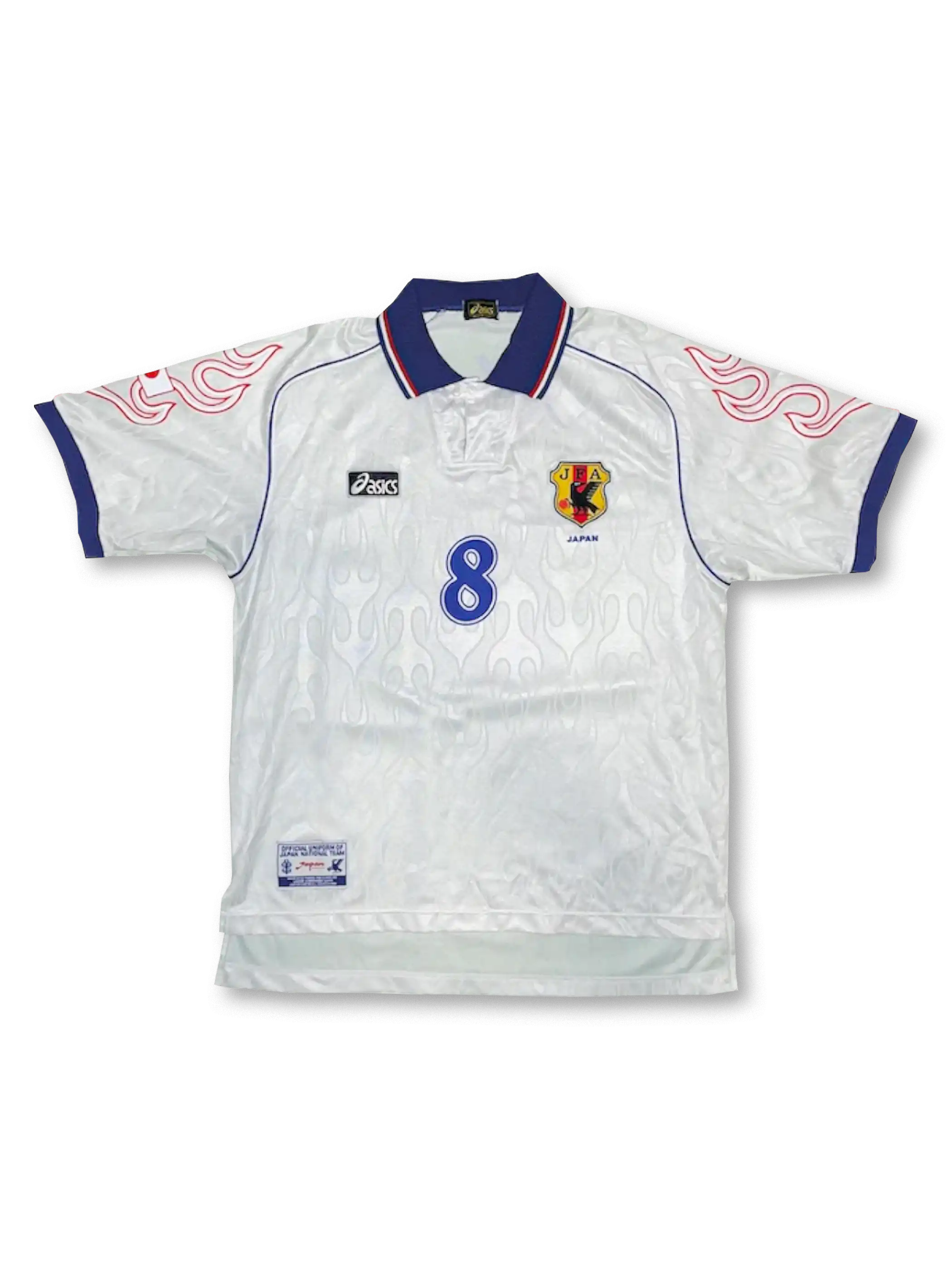 1998 日本代表 アウェイ ユニフォーム 中田英寿 8番、レトロサッカーシャツ