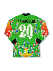 1998年日本代表ホームGKユニフォーム川口能活20番(グリーン・炎柄)