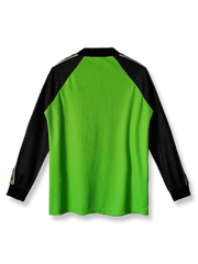 1998/99年シーズンのマンチェスター・ユナイテッドゴールキーパーグリーン長袖ユニフォーム。シンプルでクラシックなデザイン。