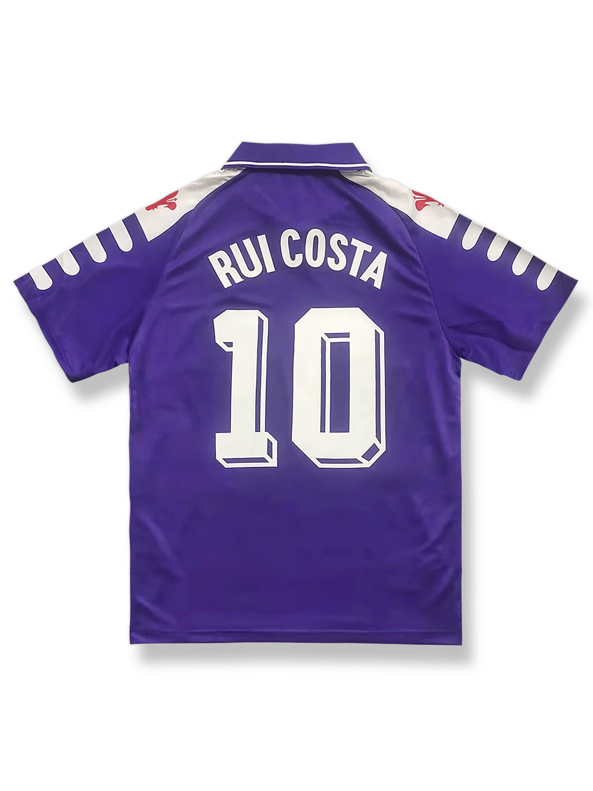 1998-99シーズンACFフィオレンティーナホームユニフォーム ルイ・コスタ #10 紫 白アクセント クラシックエンブレム刺繍