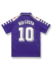 1998-99シーズンACFフィオレンティーナホームユニフォーム ルイ・コスタ #10 紫 白アクセント クラシックエンブレム刺繍