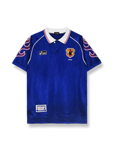 1998年日本代表ホームユニフォーム 青地 白赤アクセント クラシックエンブレム刺繍