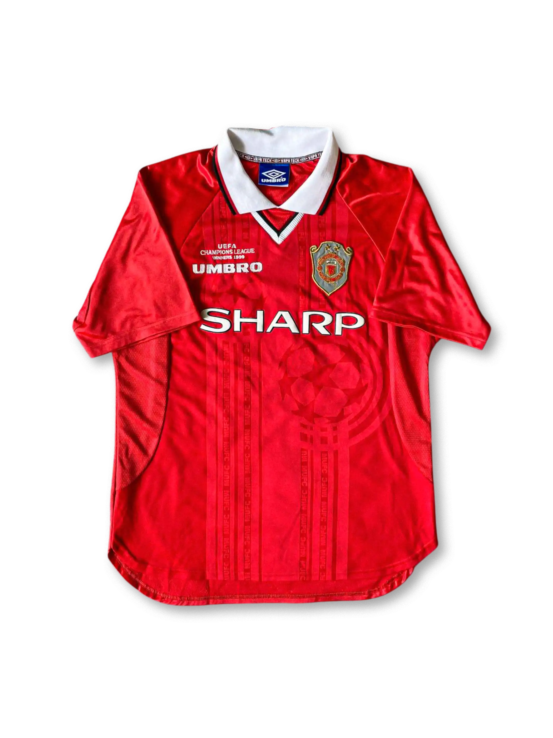 1999-2000年マンチェスター・ユナイテッド カップ戦仕様 記念刺繍入りホームユニフォーム