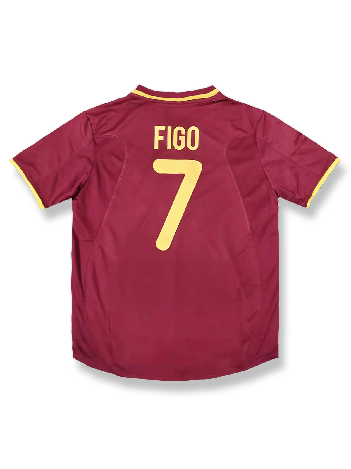 2000年ポルトガル代表ホームユニフォーム ルイス・フィーゴ #7 赤 緑アクセント クラシックエンブレム刺繍