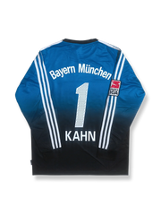 2002–03シーズン バイエルン・ミュンヘン ホームゴールキーパー ユニフォーム カーン 1番 クラシックグリーン&レッドトリムデザイン