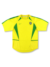2002-04年 ブラジル代表 ホーム ユニフォーム、カナリアイエローのヴィンテージサッカージャージ
