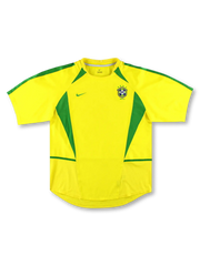 2002-04年 ブラジル代表 ホーム ユニフォーム、カナリアイエローのヴィンテージサッカージャージ