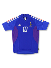 2002–2004 フランス ホーム ユニフォーム ジダン 10番、レトロサッカーシャツ