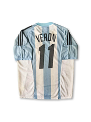 2002 アルゼンチン代表 ホーム jersey ベロン 11, vintage football shirt