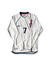 2002 イングランド代表 ホーム 長袖ユニフォーム ベッカム #7 日韓W杯