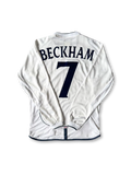 2002 イングランド代表 ホーム 長袖ユニフォーム ベッカム #7 日韓W杯