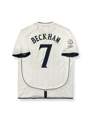 2002年ワールドカップ イングランド代表 ホームユニフォーム ベッカム 7番 クラシックレッド&ホワイトデザイン