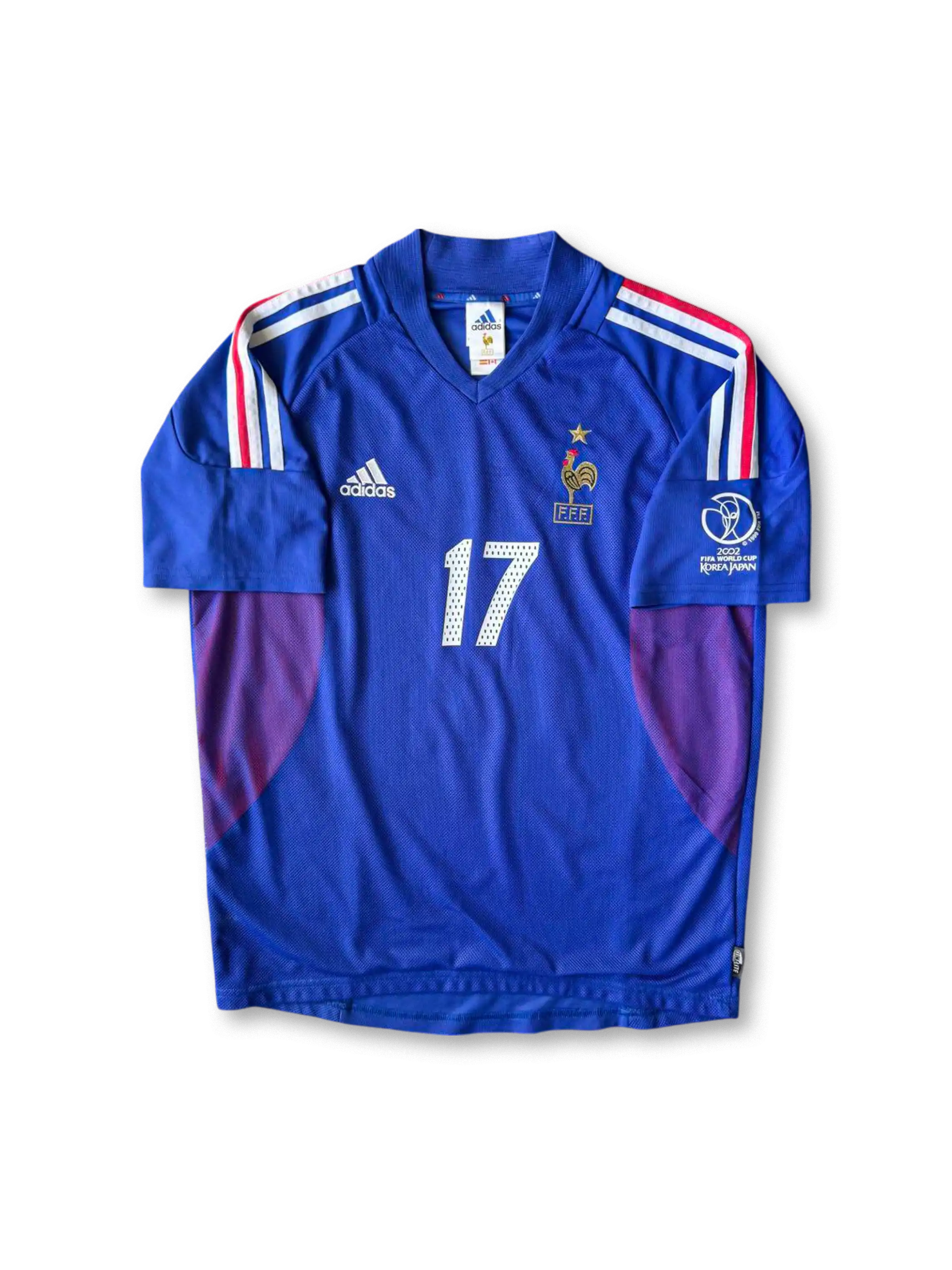 2002 France World Cup jersey Emmanuel Petit 17, vintage basketball shirt