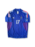 2002 France World Cup jersey Emmanuel Petit 17, vintage basketball shirt