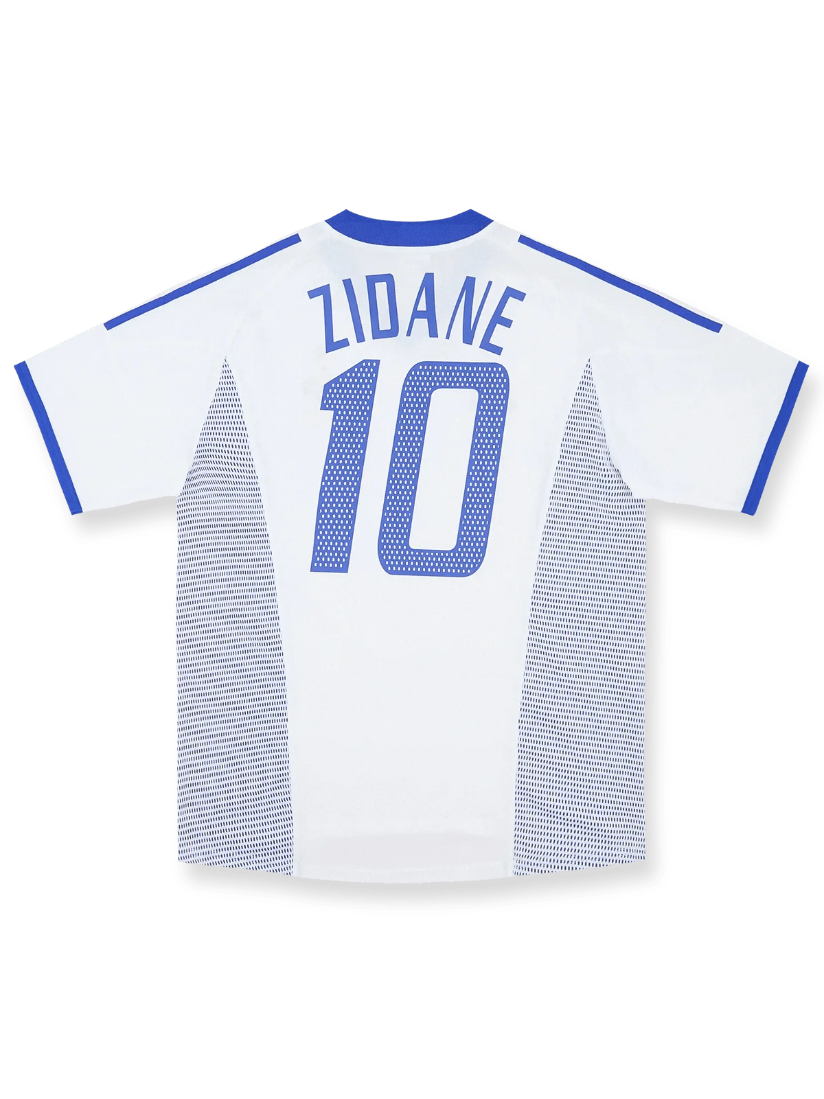 2002-04年フランス代表アウェイユニフォーム ジネディーヌ・ジダン #10 濃紺 白赤アクセント エンブレム刺繍