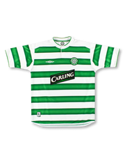 2003-04年セルティックFC ホームユニフォーム 緑白フープス 正面デザイン