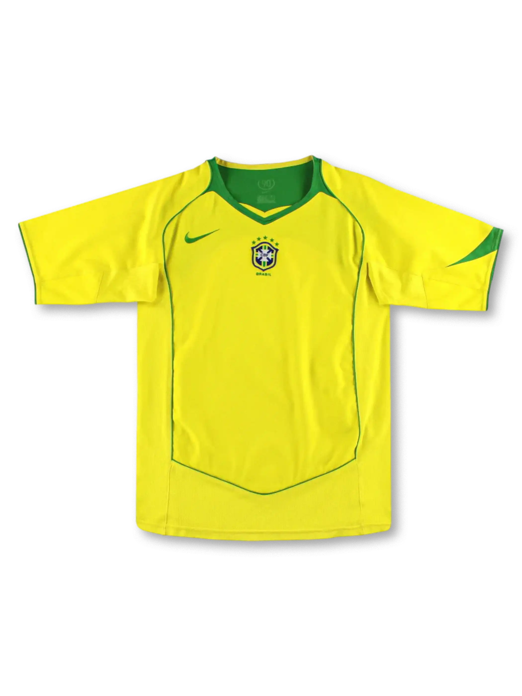 2004-06年 ブラジル代表 ホーム ユニフォーム、カナリアイエローのビンテージサッカージャージ