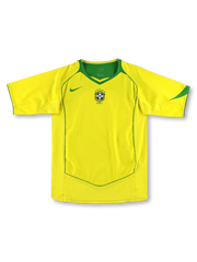 2004-06年 ブラジル代表 ホーム ユニフォーム、カナリアイエローのビンテージサッカージャージ