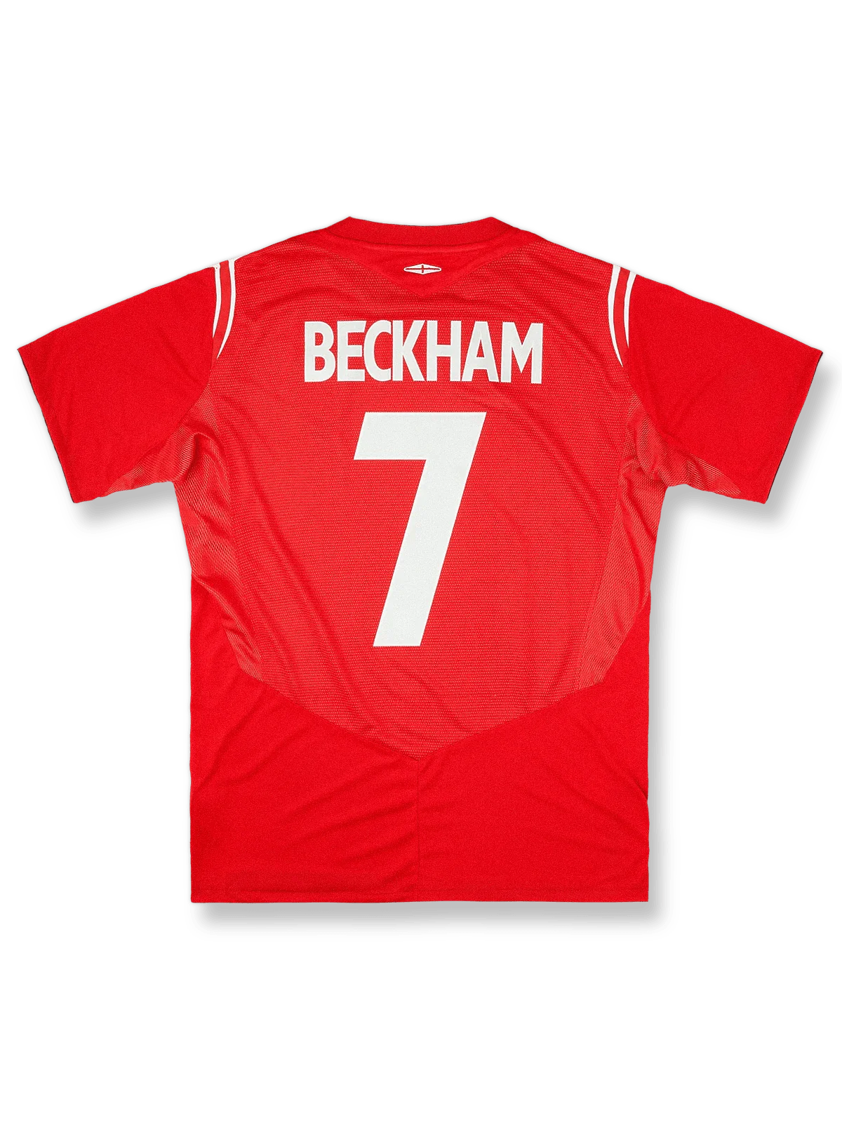 2004-06年イングランド代表アウェイレトロユニフォーム デイビッド・ベッカム #7 ネイビーブルー 白赤アクセント クラシックエンブレム刺繍