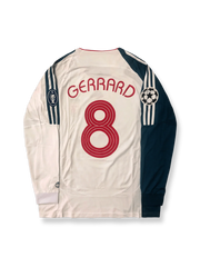 2006–07シーズン リヴァプール アウェイユニフォーム ジェラード 8番 クラシックレッド&ホワイトトリムデザイン