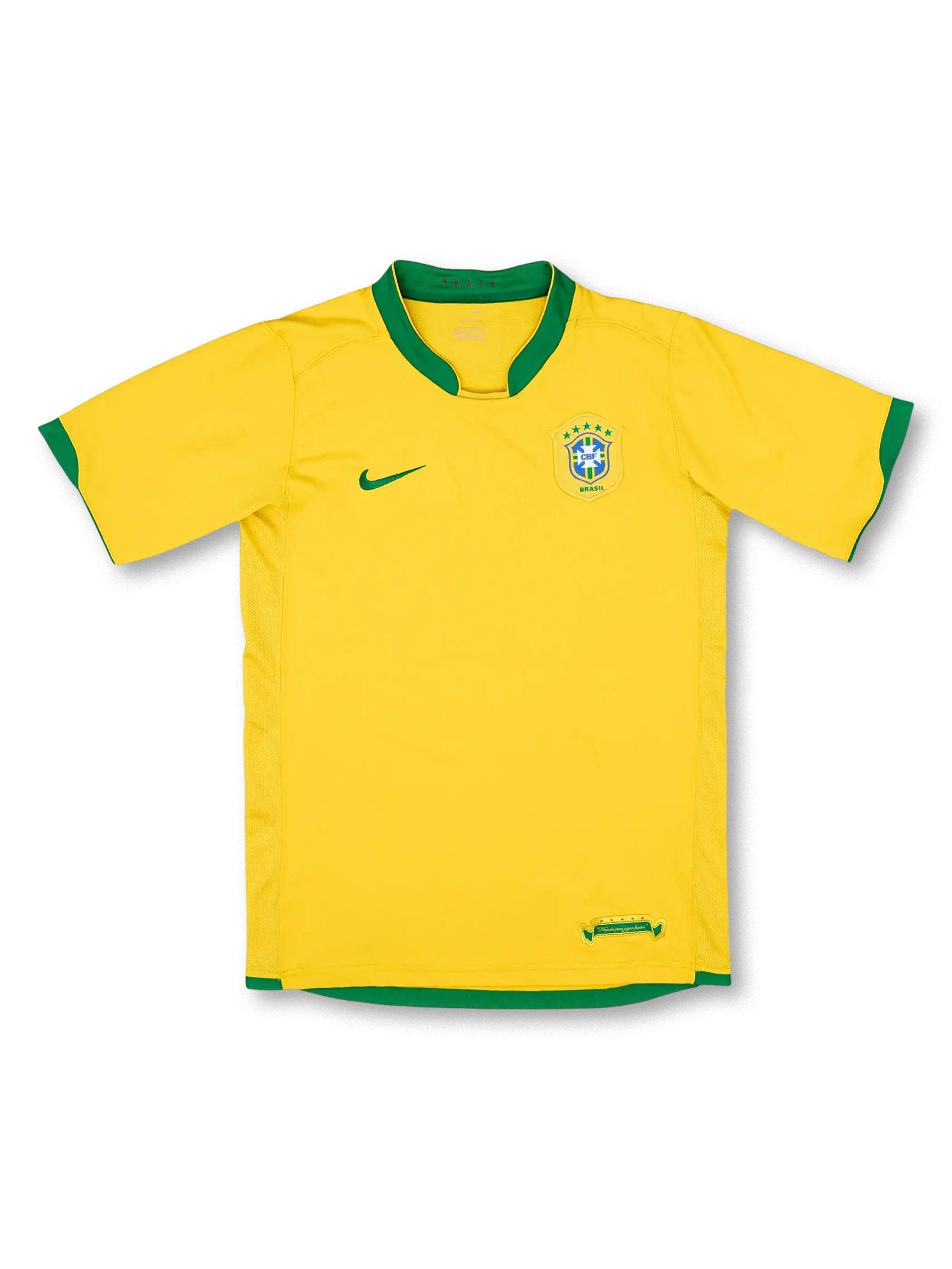 2006-08年 ブラジル代表 ホーム ユニフォーム、カナリアイエローのビンテージサッカージャージ