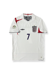 2006年ワールドカップイングランド代表7番ベッカムレトロユニフォーム前面図