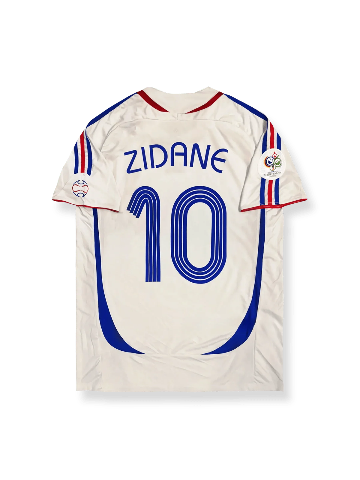 2006年ワールドカップ フランス代表 アウェイ決勝版ユニフォーム ジダン 10番 クラシックネイビー&三本ストライプデザイン