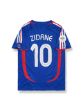 2006年世界杯 法国国家队 主场球衣 齐达内10号 深蓝配阿迪三条纹设计