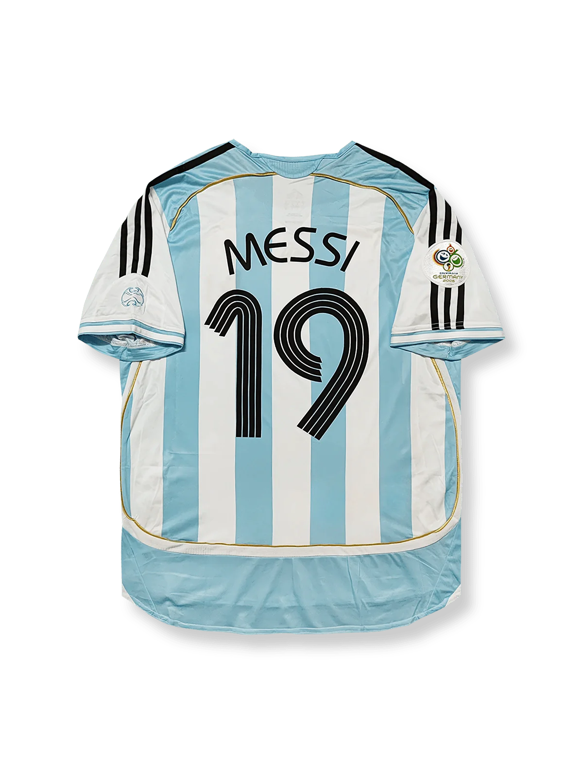 2006年ワールドカップ アルゼンチン代表 ホームユニフォーム メッシ 19番 軽量メッシュ&クラシックデザイン