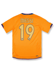 2006-08シーズンFCバルセロナアウェイユニフォーム リオネル・メッシ #19 ネイビー薄ブルーグラデーション ナイキ刺繍スウッシュ&クラブエンブレム付き