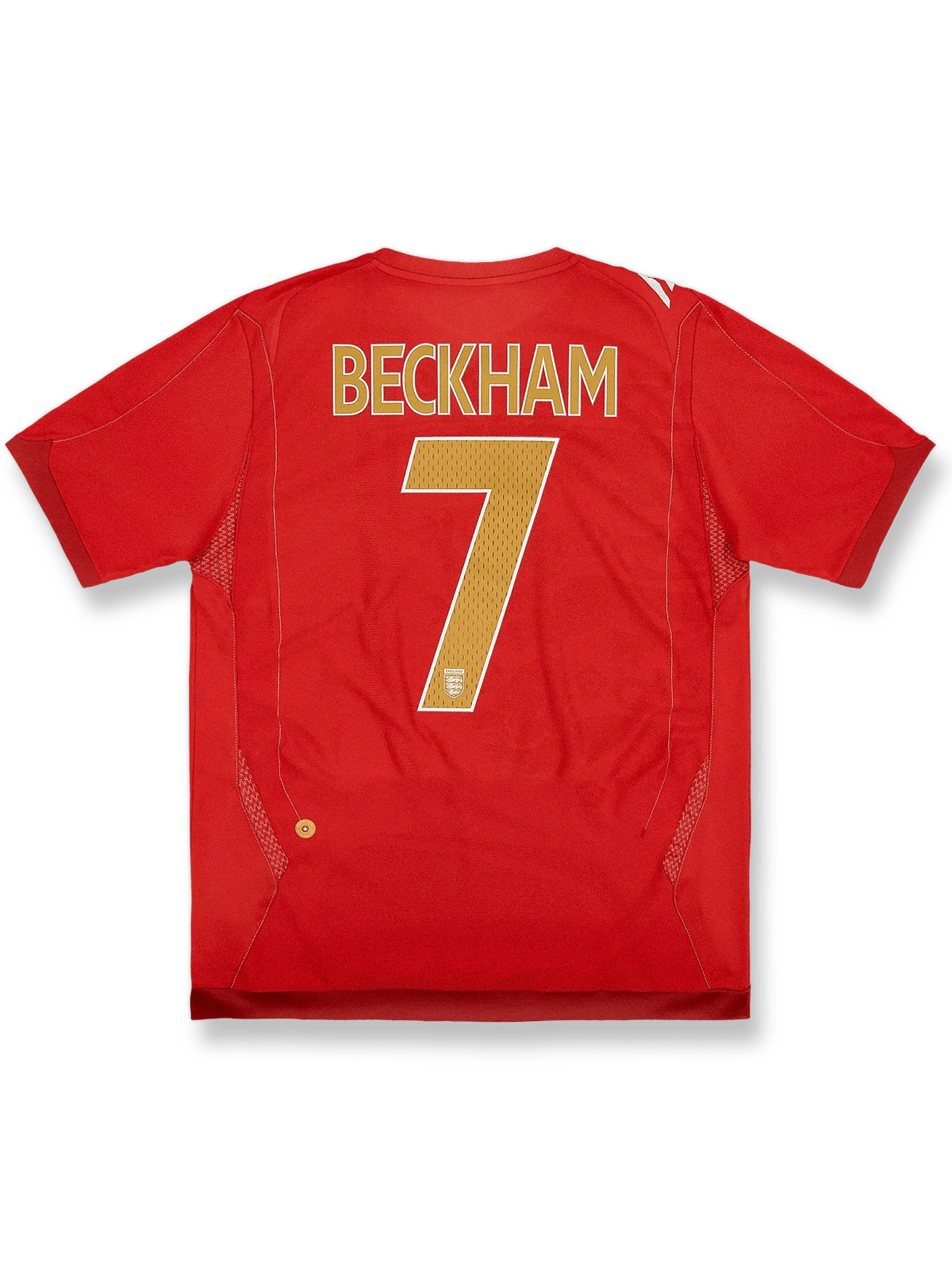 2006-08年イングランド代表アウェイレトロユニフォーム デイビッド・ベッカム #7 ネイビーブルー 白赤アクセント クラシックエンブレム刺繍