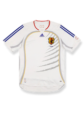 2006-08年日本代表アウェイユニフォーム 白地 青アクセント 日本サッカー協会エンブレム刺繍
