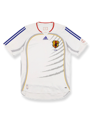 2006-08年日本代表アウェイユニフォーム 白地 青アクセント 日本サッカー協会エンブレム刺繍