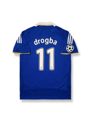 2007–08シーズン チェルシー ホームユニフォーム ドログバ 11番 クラシカルブルー&ホワイトストライプデザイン