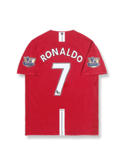 2007–08シーズン マンチェスター・ユナイテッド ホームユニフォーム ロナウド 7番 クラシックレッド&ホワイトデザイン