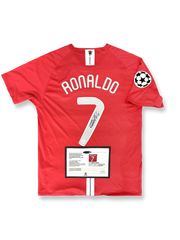 2007-08シーズン マンチェスター・ユナイテッドホームユニフォーム、クリスティアーノ・ロナウドサイン入り7番、プレミアリーグ公式試合用デザイン