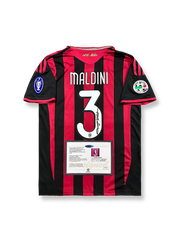 2009-10シーズン ACミランユニフォーム、パオロ・マルディーニサイン入り3番、セリエA公式試合用デザイン