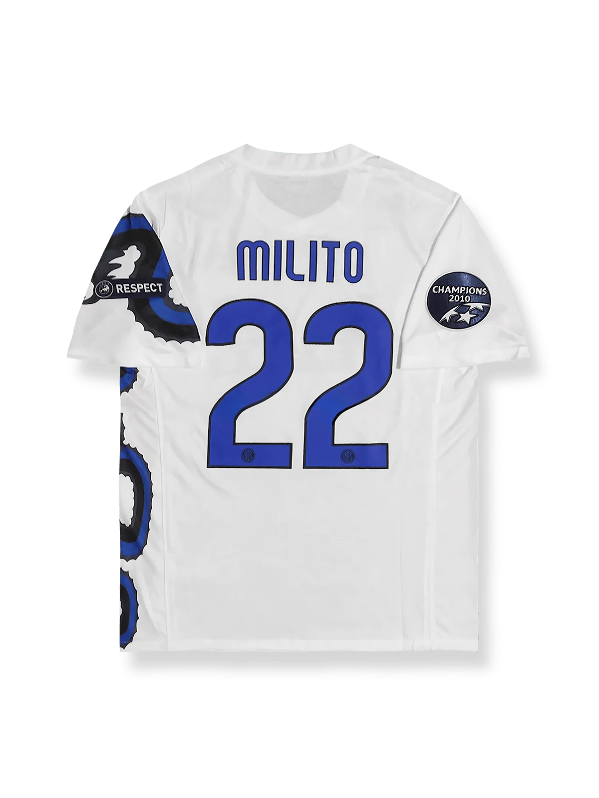 2010–11シーズン インテル アウェイユニフォーム ミリート22番 クラシック黒青ストライプ