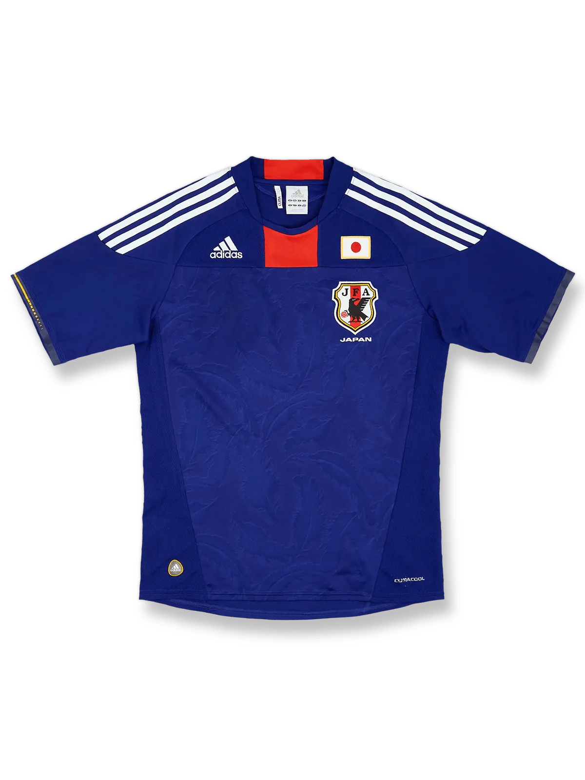 2010-12年日本代表ホームユニフォーム サムライブルー 白アクセント 日本サッカー協会エンブレム刺繍