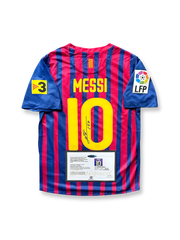 2011-12シーズン FCバルセロナホームユニフォーム、リオネル・メッシサイン入り10番、リーガ・エスパニョーラ公式試合用デザイン